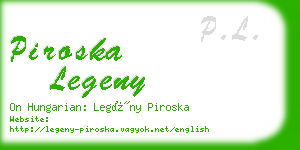 piroska legeny business card